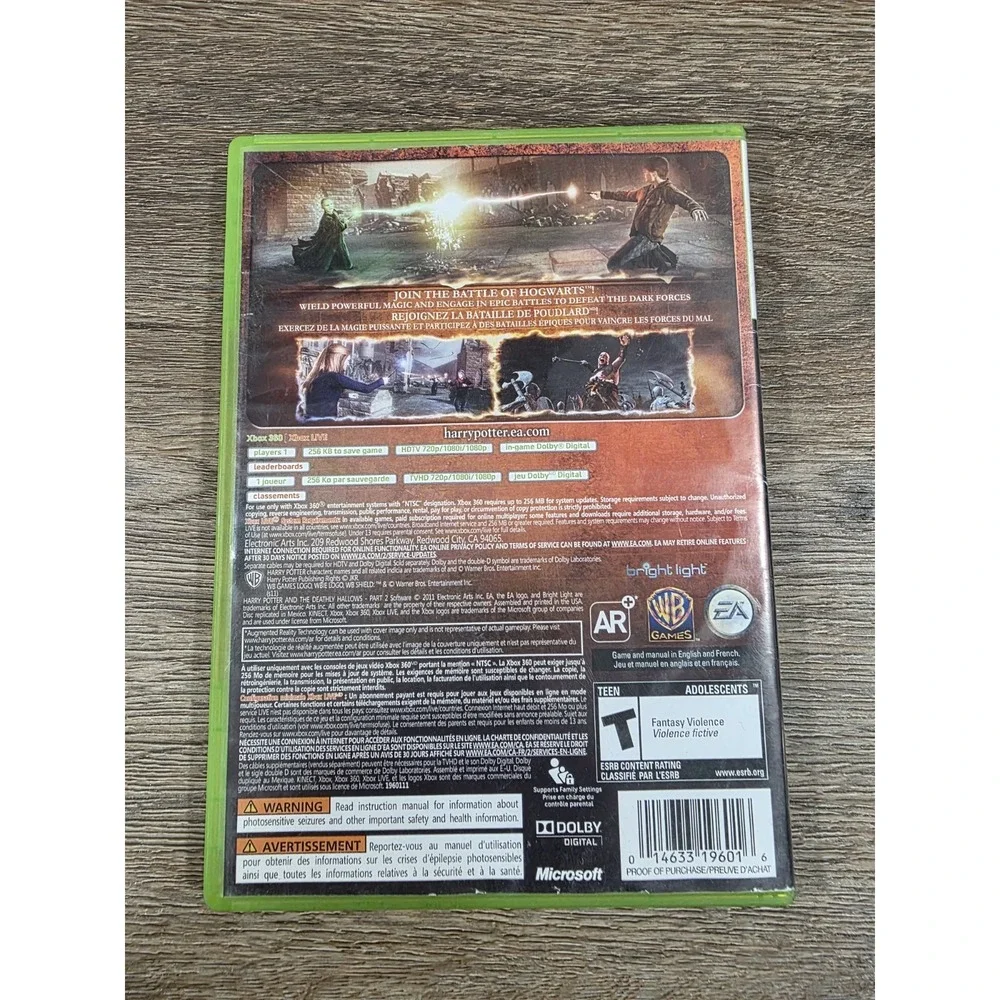 Harry Potter and the Deathly Hallows: Part 2 Xbox 360 See Pics